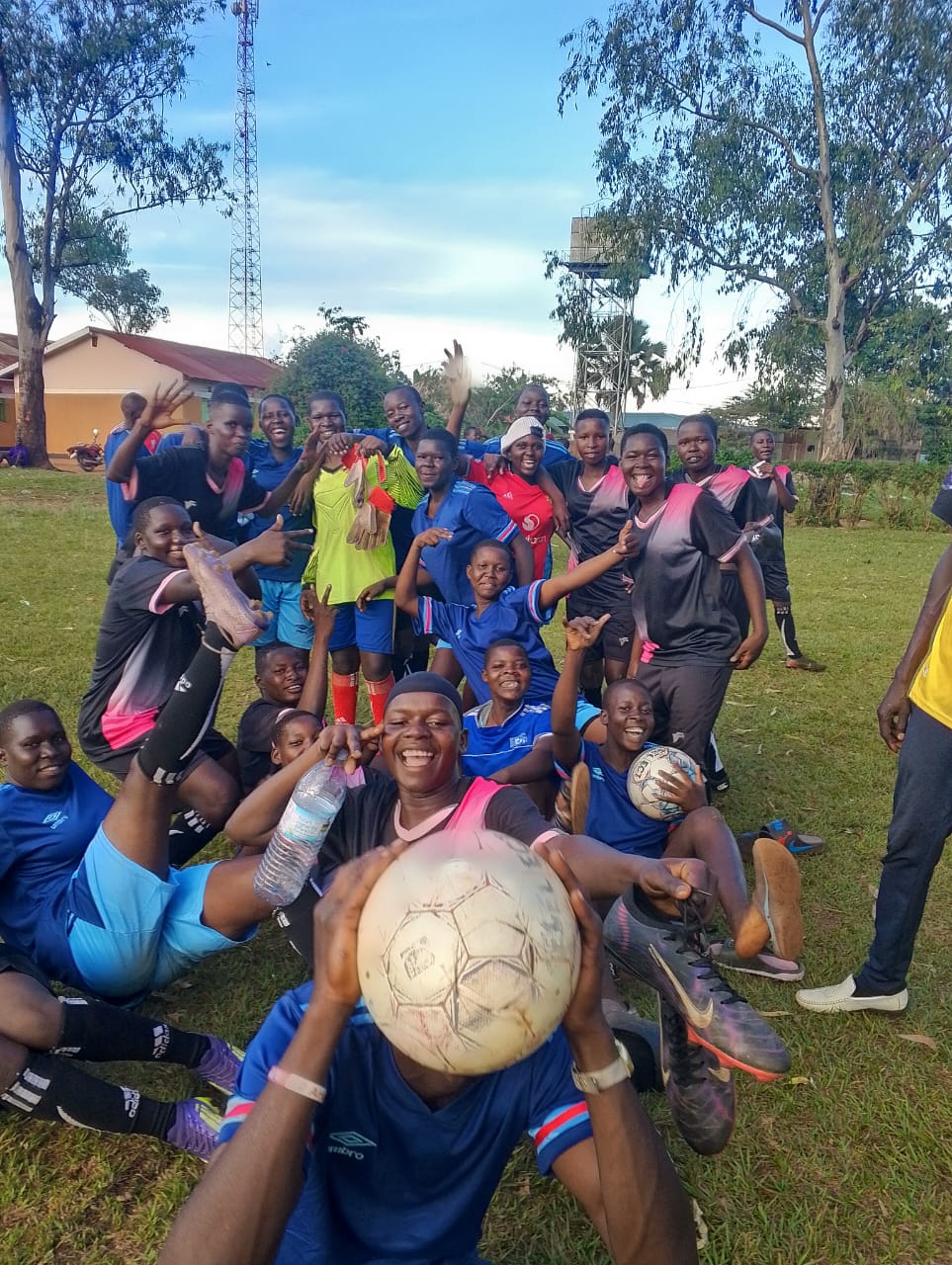Students celebrating during sports activities